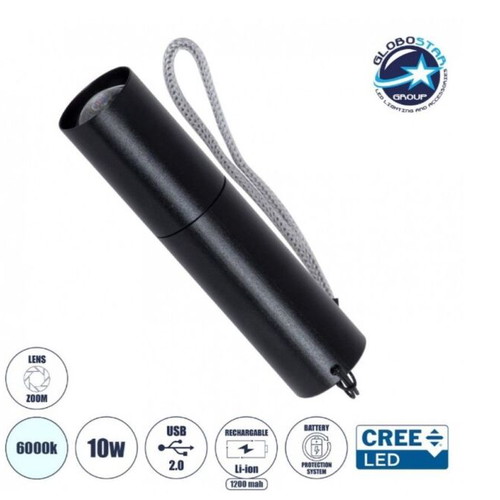 GloboStar® 69924 Portable Rechargeable LED Handheld Flashlight