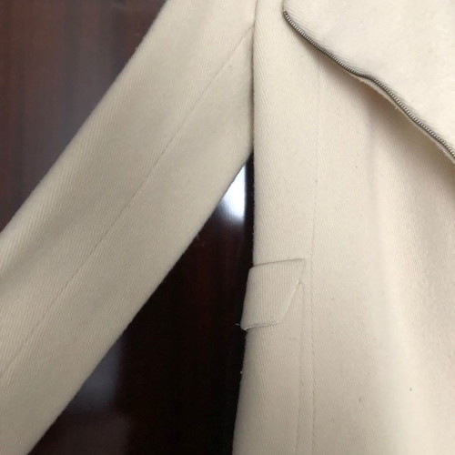Polo Garage wool coat ivory used with pockets and zipper