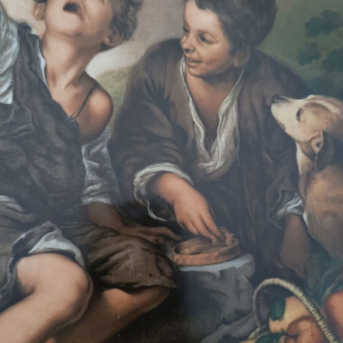 Vintage Limoges decorative plate inspired by Murillo like new