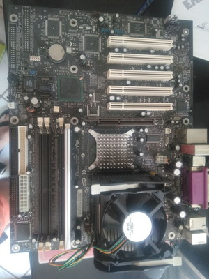 Intel D865PERL motherboard with Pentium 4, heatsink and I/O shield used