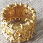 Σετ βραχιόλι δαχτυλίδι Ζολώτα Byzance 18k σαν καινούργιο με σκουλαρίκια