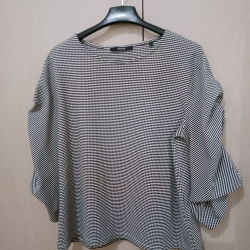 Somedays Lovin Oversized Blouse Large 40, like new, black and white