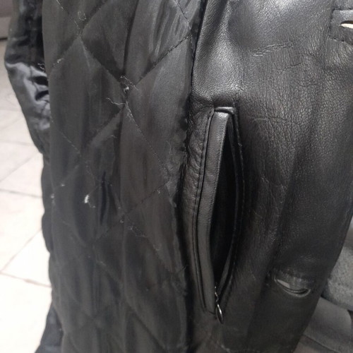 Leather men's trench coat Pelle su Pelle by I Matti XL like new, black