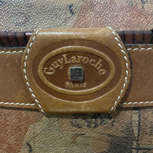 Vintage Guy Laroche leather shoulder bag like new, brown