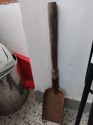 Retro metal shovel (sovat) for coal and ash