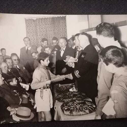 Scouts Vintage Photo from 1959 Vasilopita Cutting