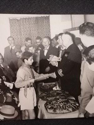 Scouts Vintage Photo from 1959 Vasilopita Cutting