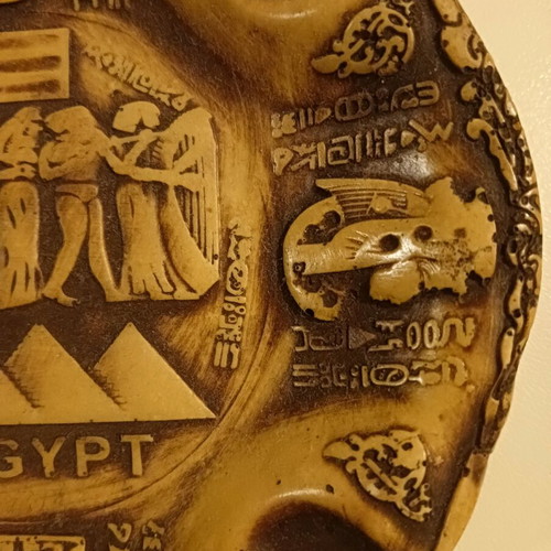 Decorative ashtray new with Ancient Egypt theme made of resin