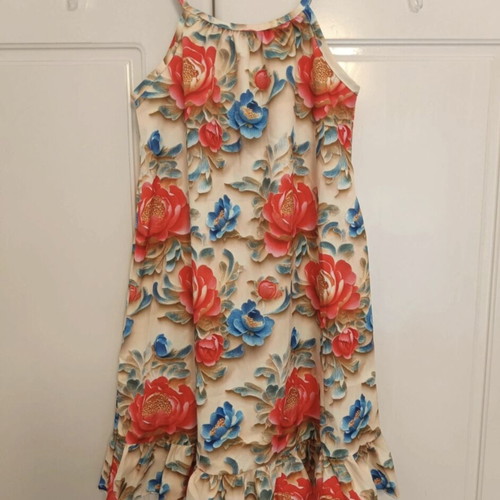 Floral airy dress like new, size 122 cm, multicolor