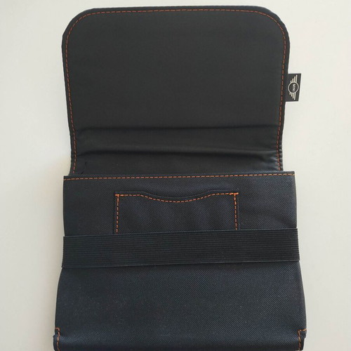 Mini Cooper manual case black with orange stitching