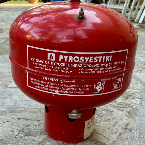 Automatic ceiling fire extinguisher 12kg dry powder BC used