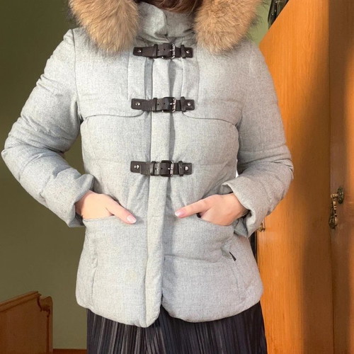 Designer Italian Mabrun Down Winter Jacket like new, with fur and hood