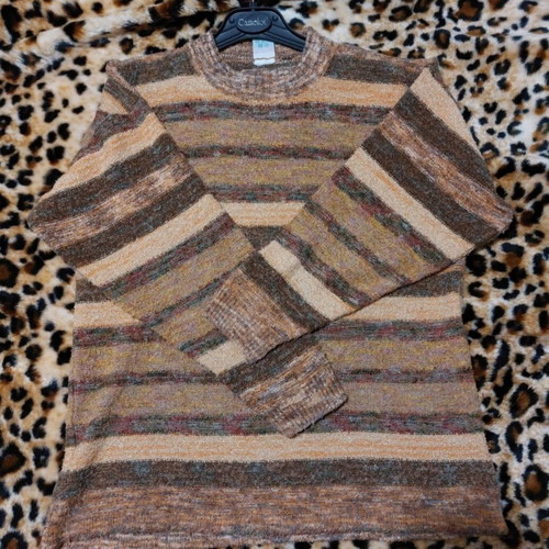 90s style multicolor sweater Greek tailoring