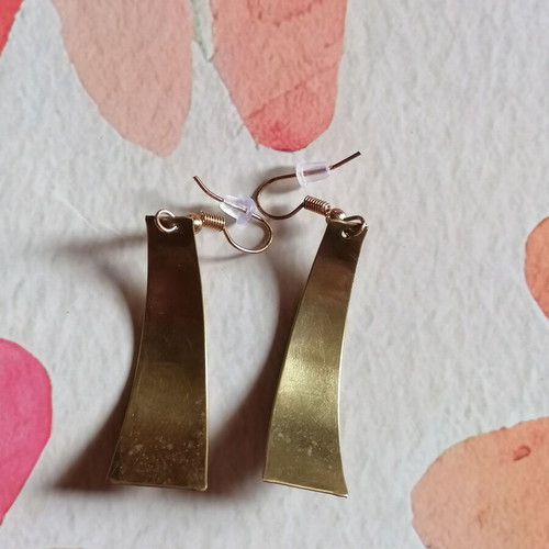 Handmade earrings new from alpaca metal and colorful woven wool