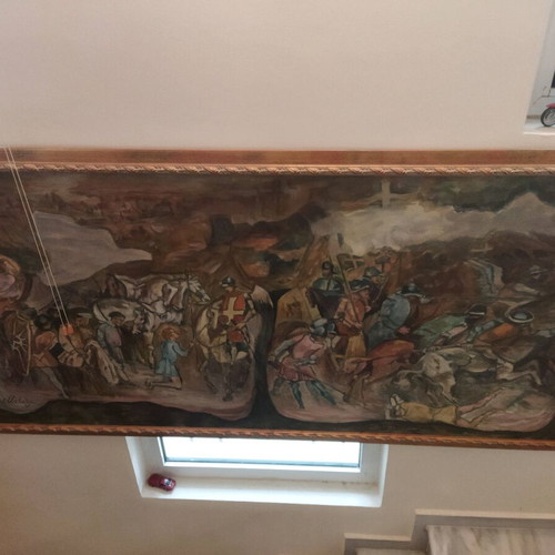 Oil painting on canvas new, signed by artist Metaxa.e