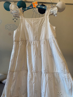 Dress for girl 6 years old white, size 116 cm