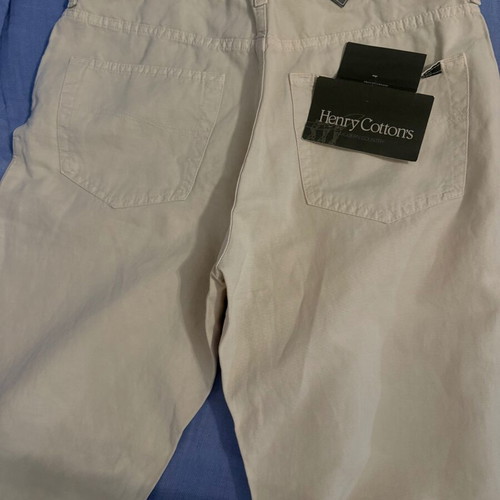 Henry Cottons pants new, beige, linen and cotton blend, size 33