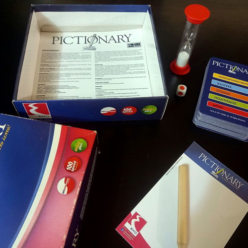Pictionary board game used, collectible EKO edition, complete