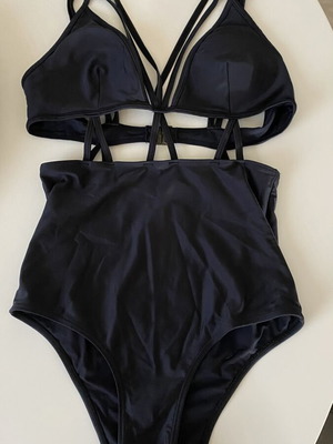 Cia Maritima black one-piece swimsuit medium used