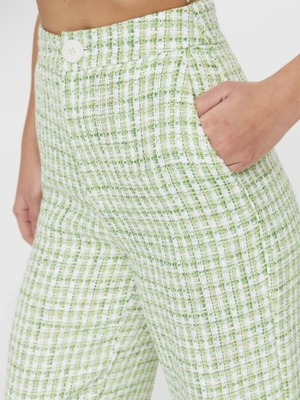 Stradivarius tweed high-waisted pants like new, size 36, checkered