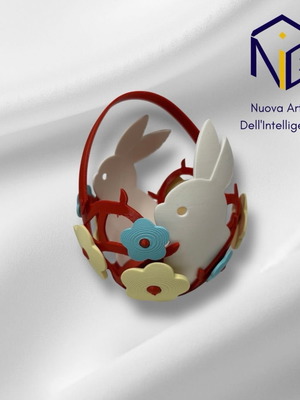 Easter Spring Egg Basket 3D Printed New Decorative
