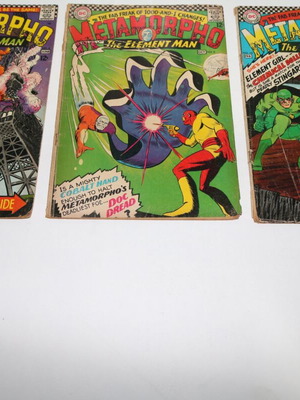 Metamorpho The Element Man comics used, issues 6, 8, 10