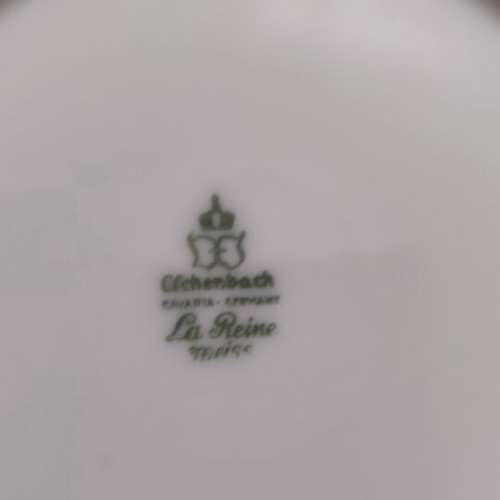 Eschenbach La Reine Bavaria porcelain dessert plates set of 5, 22K gold, like new