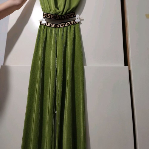 Women's set palazzo and crop green like new