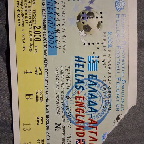 Used old collectible sports tickets