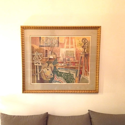 Nikos Hatzikyriakos-Gkikas silk screen print like new, limited edition