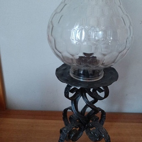 Iron Candlestick like new, height 35 cm