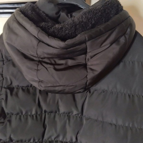 D'splay men's jacket size L like new, with fur lining, black