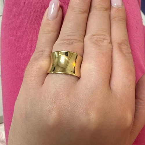 Zara minimal gold steel rose champagne ring like new