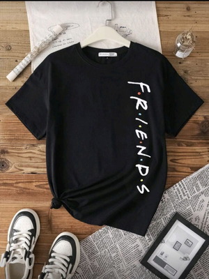 Friends Black T-shirt Warner Bros like new, size S