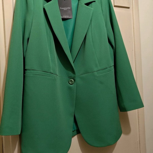 Oversized Cossinelle women's jacket new green No 3 with one button