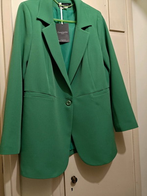 Oversized Cossinelle women's jacket new green No 3 with one button