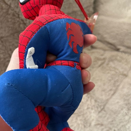 Spiderman plush used with smaller plush gift included