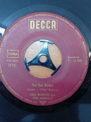 Eric Burdon And The Animals See See Rider 7'' vinyl record used, rock