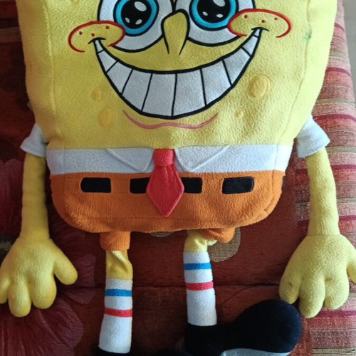 SpongeBob plush used, height 45x40 cm, with legs 68x40 cm