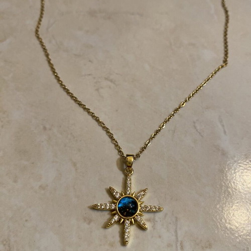 Women's necklace stainless steel new, gold color