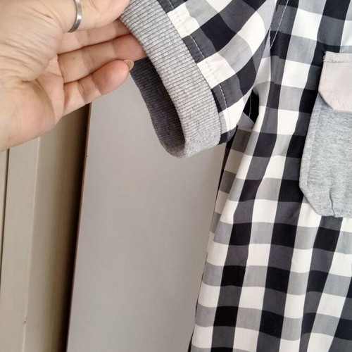 Imperial short sleeve plaid shirt with hood size XL like new