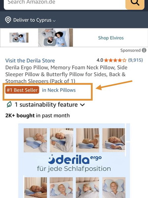 Derila Ergo Memory Foam Neck Pillow like new