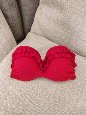 Mariemeili Τοp μαγιό 80 C κόκκινο καινούργιο pin up