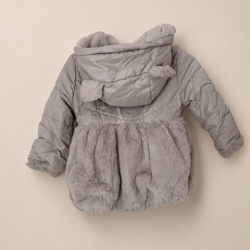 Mayoral children's jacket with fur, grey, size 92 cm