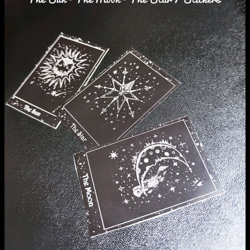 Tarot stickers new, gothic style, set of 3 pieces