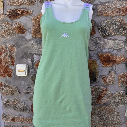 Kappa mini dress pistachio with straps like new, size L