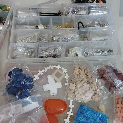 Craft supplies new, buttons, pins, chains, beads and more