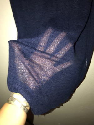 Knitted blouse used, blue, size M