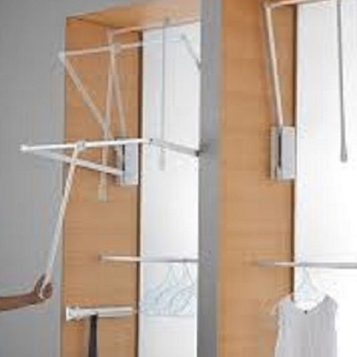 Wardrobe elevator hanger new, silver aluminum 83-115cm