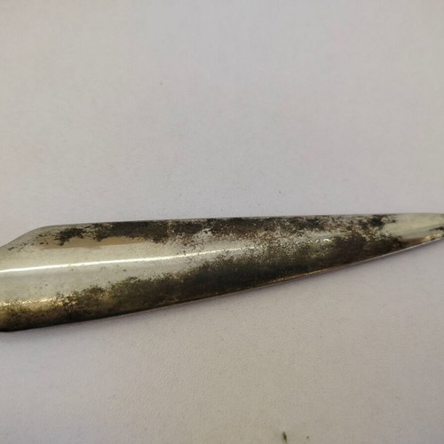 Vintage metal letter opener with unique handle